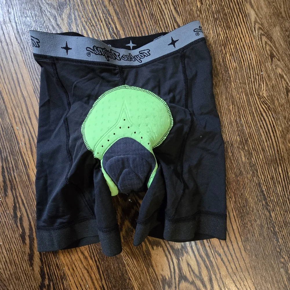 Troy Lee Designs Padded Cycling Chamois Liner Shorts Black Mens 28 Runs Small - Picture 2 of 8